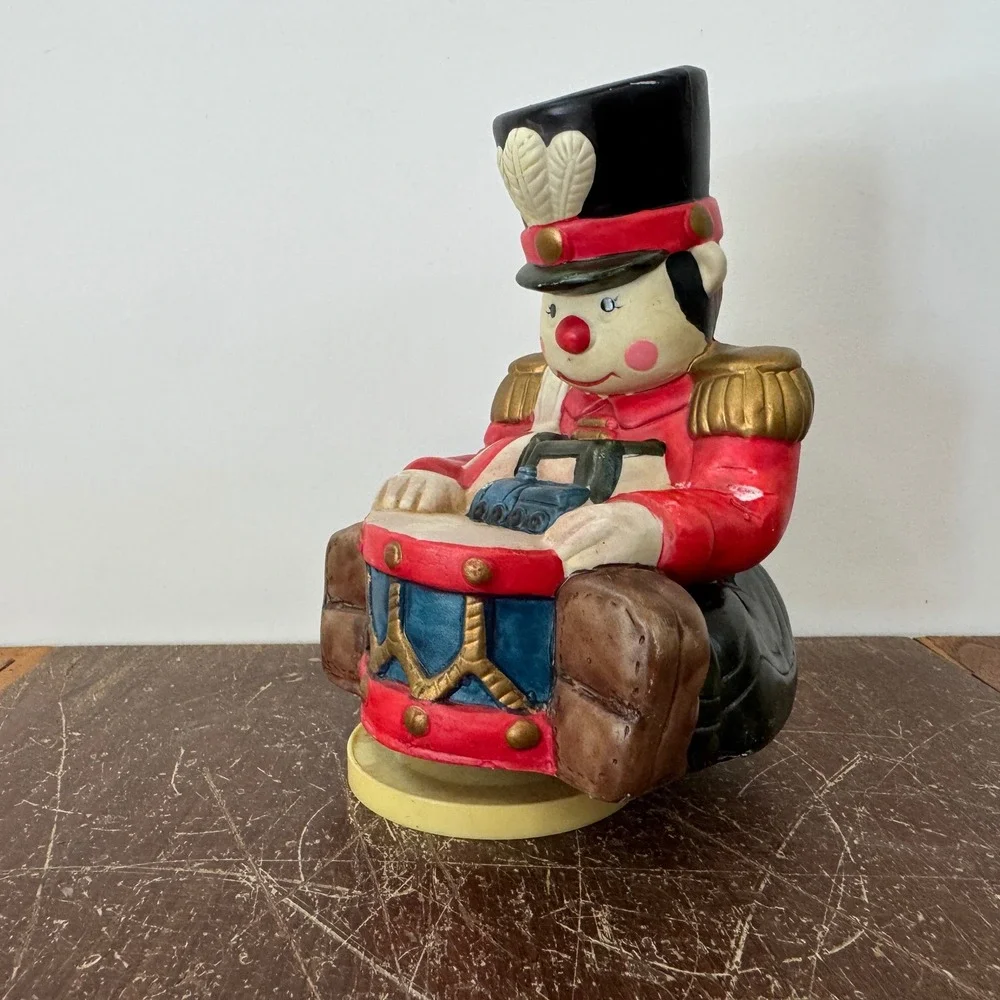 Vintage Toy Soldier Drummer Music Box‎ 1994 Christmas Decoration Jingle Bells
